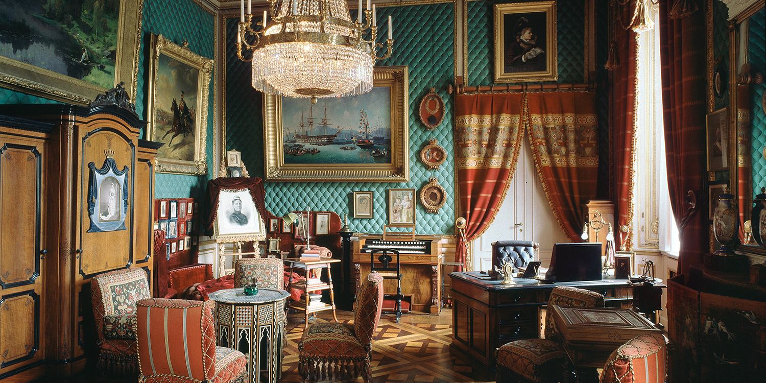 Oskar II:s skrivrum Kungliga slottet 1870-talet 